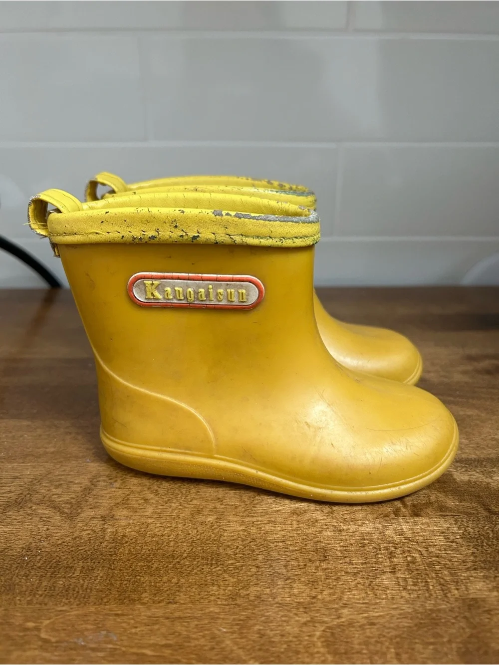 Toddler 6 Waterproof Yellow Rain Boots